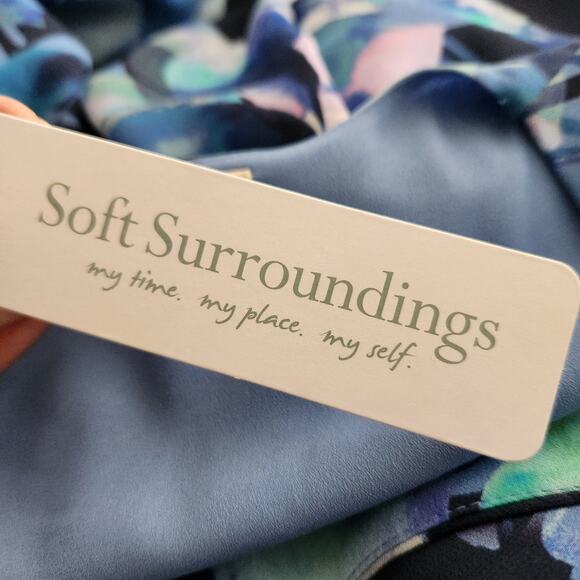 Soft Surroundings NWT Women's Ashlyn Maxi Dress Purple Floral Size Medium - Picture 8 of 9